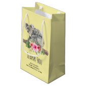 水の色コアラ可愛いママとベビーありがとう スモールペーパーバッグ (裏面アングル)