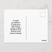 水の色コアラ可愛いママとベビーありがとう ポストカード (裏面)