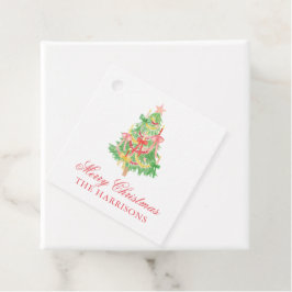 水の色コケットボウクリスマスツリー フェイバータグ