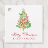 水の色コケットボウクリスマスツリー フェイバータグ (正面)