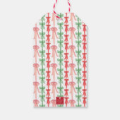 水の色コケット弓クリスマスツリーのエンクロージャ ギフトタグ (裏面)