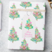 水の色コケット弓クリスマスツリーのエンクロージャ ギフトタグ