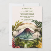 水の色コスタリカ宛先ウェディングインビタティ 招待状 (正面)