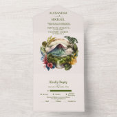 水の色コスタリカ宛先ウェディングオールインO オールインワン招待状 (内側)