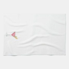 水の色コスモポリタンカクテル キッチンタオル