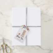 水の色コックパオドッグ誕生日パーティーありがとう ギフトタグ (より糸付き)