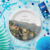 水の色コモイタリアデスティネーションウェディング ペーパープレート (パーティー)