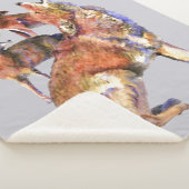 水の色コヨーテ野生動物自然動物アート シェルパブランケット (3/4)