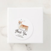 水の色コルギドッグ誕生日ありがとう フェイバータグ (インサイチュ)