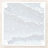 水の色コースター波 ガラスコースター (裏面)