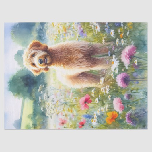 水の色ゴールデンドルドッグワイルドフラワーデコップページ 薄葉紙 (正面)