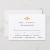 水の色ゴールデンビーミールチョイス結婚ズ 出欠カード (正面)