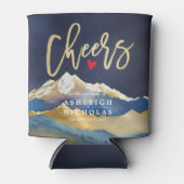 水の色ゴールデンマウン結婚ズの応援を愛する 缶クーラー (正面)