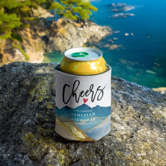 水の色ゴールデンマウン結婚ズの応援を愛する 缶クーラー