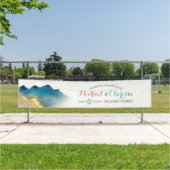 水の色ゴールデンマウン結婚テンの歓迎バナー 横断幕 (インサイチュ)