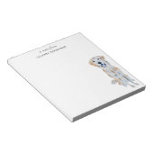 水の色ゴールデンレトリバードッグパーソナライズ ノートパッド (アングル)