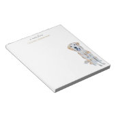 水の色ゴールデンレトリバードッグパーソナライズ ノートパッド (アングル)