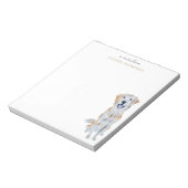 水の色ゴールデンレトリバードッグパーソナライズ ノートパッド (回転)