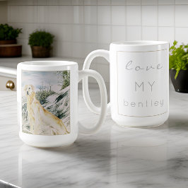 水の色ゴールデン誇りを持ったレトリバードッグパーソナライズ コーヒーマグカップ