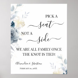 水の色サイドのサインではなくシートを結婚選択 ポスター