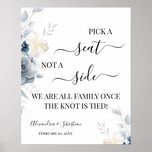 水の色サイドのサインではなくシートを結婚選択 ポスター (正面)