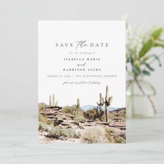 水の色サウスマウンテンフェニックス日付を保存 招待状 (スタンド正面)