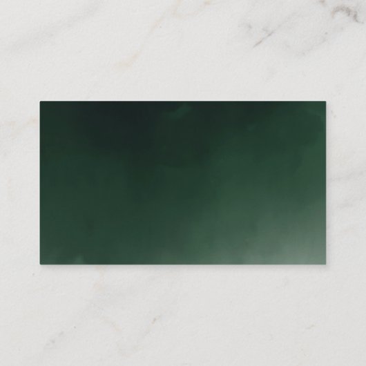 水の色サゲと金ゴールド詳細と緑 名刺 (裏面)