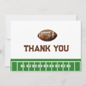 水の色サッカー少年ベビーシャワーサンキューカード 案内状 (正面)