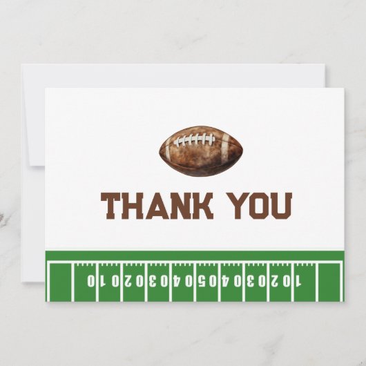 水の色サッカー少年ベビーシャワーサンキューカード 案内状 (正面)