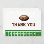 水の色サッカー少年ベビーシャワーサンキューカード 案内状 (正面/裏面)