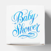 水の色サファリ動物の赤ちゃんシャワー フェイバーボックス (上部)