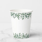 水の色サファリ動物の赤ちゃんシャワー 紙コップ (裏面)