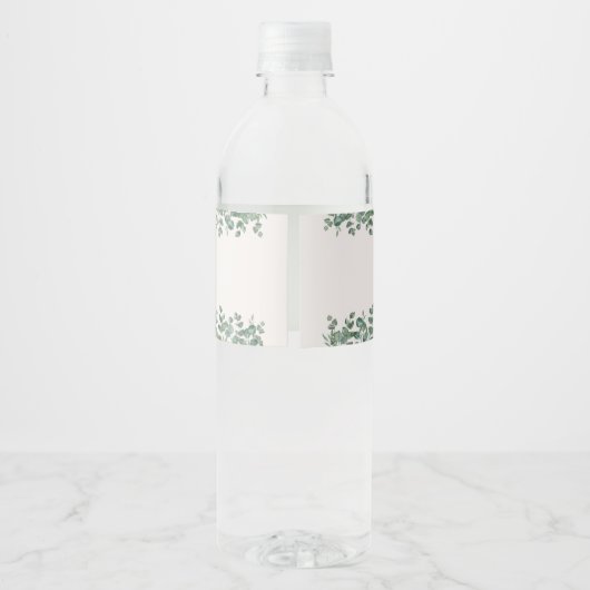 水の色サファリ動物ベビーシャワーありがとう ペットボトルラベル (裏面)