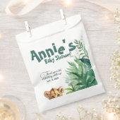 水の色サファリ赤ちゃんシャワー フェイバーバッグ (クリップ留めされた状態)