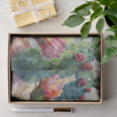 水の色サボテンと鮮やか砂漠の花 薄葉紙 (ギフト)