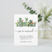 水の色サボテン引っ越しました新しいホームムービング 案内ポストカード (スタンド正面)