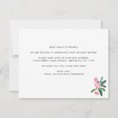 水の色サボテン引っ越しました新しい家かわいい動き 案内状 (裏面)