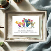 水の色サボテン新しいホーム移動アナウンス エンクロージャーカード