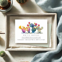 水の色サボテン新しいホーム移動アナウンス