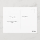 水の色サボテン新しいホーム移動アナウンス ポストカード (裏面)