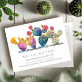 水の色サボテン新しいホーム移動アナウンス ポストカード