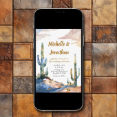 水の色サボテン砂漠すべて結婚の 招待状