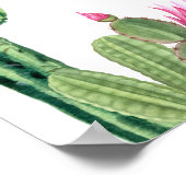 水の色サボテン砂漠の南西のポスター ポスター (角)