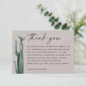 水の色サボテン結婚ズの。ライトチューペグレイ砂漠 サンキューカード (スタンド正面)