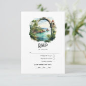 水の色サマナペニンシュラデスティネーションウェディング 出欠カード (スタンド正面)