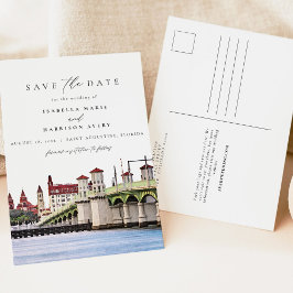 水の色サンオーガスティンフロリダスカイラインビーチ ポストカード