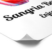 水の色サングリアバー。酒結婚飲料 ポスター (角)