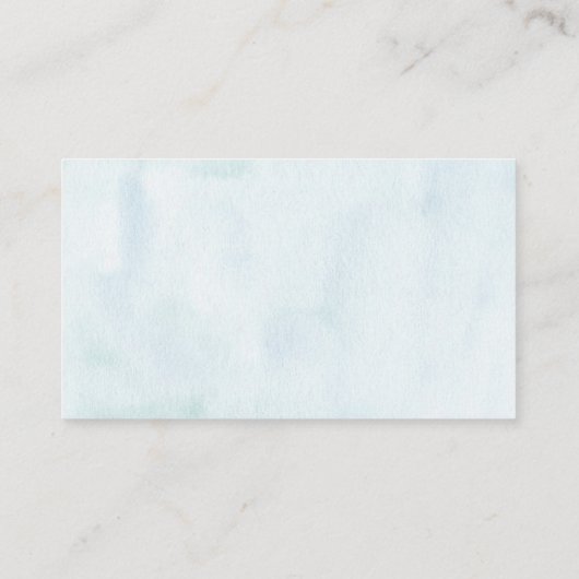 水の色サンゴ赤ちゃんシャワーブックリクエスト エンクロージャーカード (裏面)