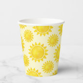 水の色サンシャイン誕生日紙カップ – Boho 1st 紙コップ (正面)