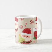 水の色サンタスノーフレークキャンディーキースクリスマス コーヒーマグカップ (正面右)